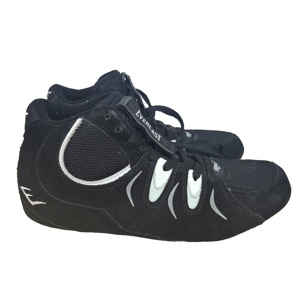 Everlast Wrestling Shoes Mens 8 Black Low Top MMA Boxing Combat Shoes AM461-1